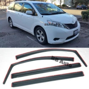 Viseras de ventilación lateral para ventana de canal Toyota Sienna de 11 ups deflectores de protección contra la lluvia - Imagen 1 de 1
