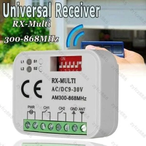 Universal Funkempfänger 433 - 868 MHz Festcode Rollingcode Billioncode Q6V7 Q2Y4 - Bild 1 von 12