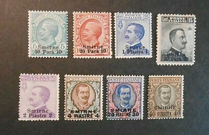 ITALIA, ITALY,1909-11 LEVANTE "Fr. d'italia SVR SMIRNE"  8V.Cpl set MNH** - Imagen 1 de 2