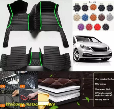 Alfombrillas de coche de cuero de fusión aptas para Ford F-150, Fiesta, Focus Foto 1 de 4