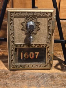 Vintage 1961 Safety Deposit or Post Office Box Doors, Bronze nonmagnetic metal - Picture 1 of 2
