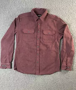 American Giant Hemd Herren Small Langarm Heavy Red Shacket Arbeitshemd Taschen - Bild 1 von 10