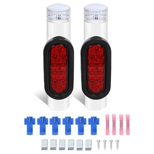 2PCS Guida Rimorchio Barca su Post Tubo Luce Set Luci LED Palo 12V - Foto 1 di 7