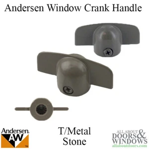 Andersen E-Z Casement Window Crank Handle T Metal Stone Window Handle 2 Inch - Picture 1 of 4