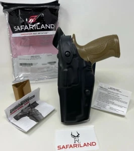 Safariland 6360 ALS/SLS Mid-Ride Level III Retention Duty Holster, M&P 45 S&W LH - Picture 1 of 3