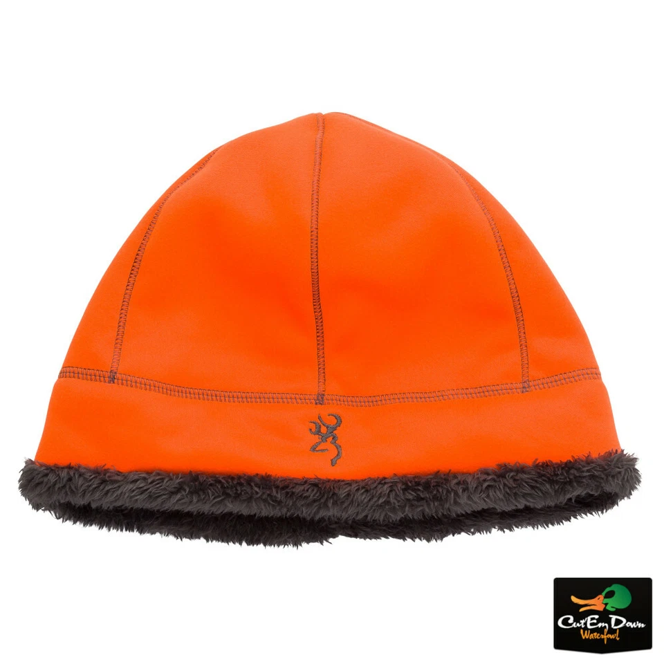 NEW BROWNING WICKED WING HIGH PILE FLEECE BEANIE - BUCKMARK LOGO SKULL CAP - Image 1 of 1