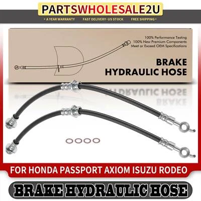 2x Manguera hidráulica de freno delantera izquierda y derecha para Honda Passport Isuzu Axiom Amigo Foto 1 de 4