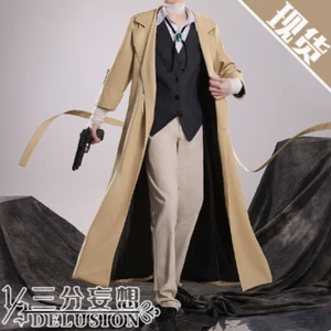 Bungo Stray Dogs Dazai Osamu Anime Disfraz de Juegos con disfraces Unisex Uniforme Conjunto Capa - Imagen 1 de 7