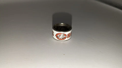 Vintage Cincinnati Reds Metal Charm Pinky Ring Cover