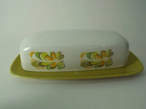 Johnson Bros Sun Valley Ironstone England Butter Dish MCM Design - Picture 1 of 6