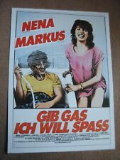 Gib Gas - Ich will Spass ? 1983 ? Cinema Filmkarte - Markus Nena Karl Dall