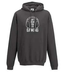 Can't Hear You I'm Gaming Gamer Gaming Hoodie Jumper Gift Adult Teen Kid Sizes - Picture 1 of 24