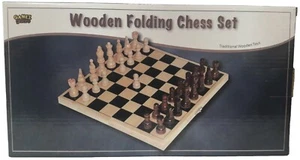 Wooden Folding Chess Set Traditional Board Games Quality Classic Toys Travel Kid - Picture 1 of 2