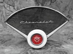 55-56 Chevy Car Billet Aluminum Insert w/ Classic Instruments Red Steelie - Picture 1 of 3