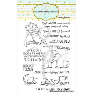 Colorado Craft Company Clear Stamps 4"X6" - Furever Friends - By Anita Jeram - Picture 1 of 4