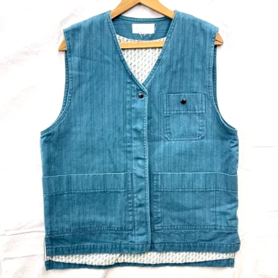 Chaleco de Bolsillo de Carga Verde Trabajable Willi Smith Años 80 De Colección Para Mujer Talla Grande Foto 1 de 4