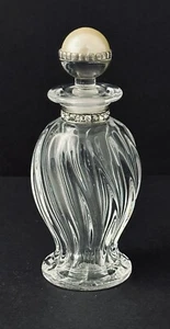 Lenox Pave Jewels Crystal Collectibles Diamonds & Pearls Swirl Perfume Bottle - Picture 1 of 6