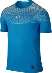 Nike Boys Pro Hypercool Dri-FIT Max Short Sleeve Training T-Shirt, Blue- XS - Picture 1 of 13