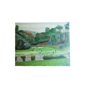 Giordano Zali, Golf club Rapallo, tempera su tela, 40x50 cm, 1978, opera firmata - Foto 1 di 1