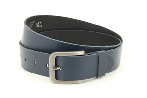 Ledergürtel 4 cm Dunkelblau 100 % echt Leder Gürtel Rindsleder Belt Aventen Gurt - Bild 1 von 3