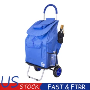 Trolley Dolly Blue Shopping Grocery Foldable Cart Wheels Multi-functional Uses - Picture 1 of 7