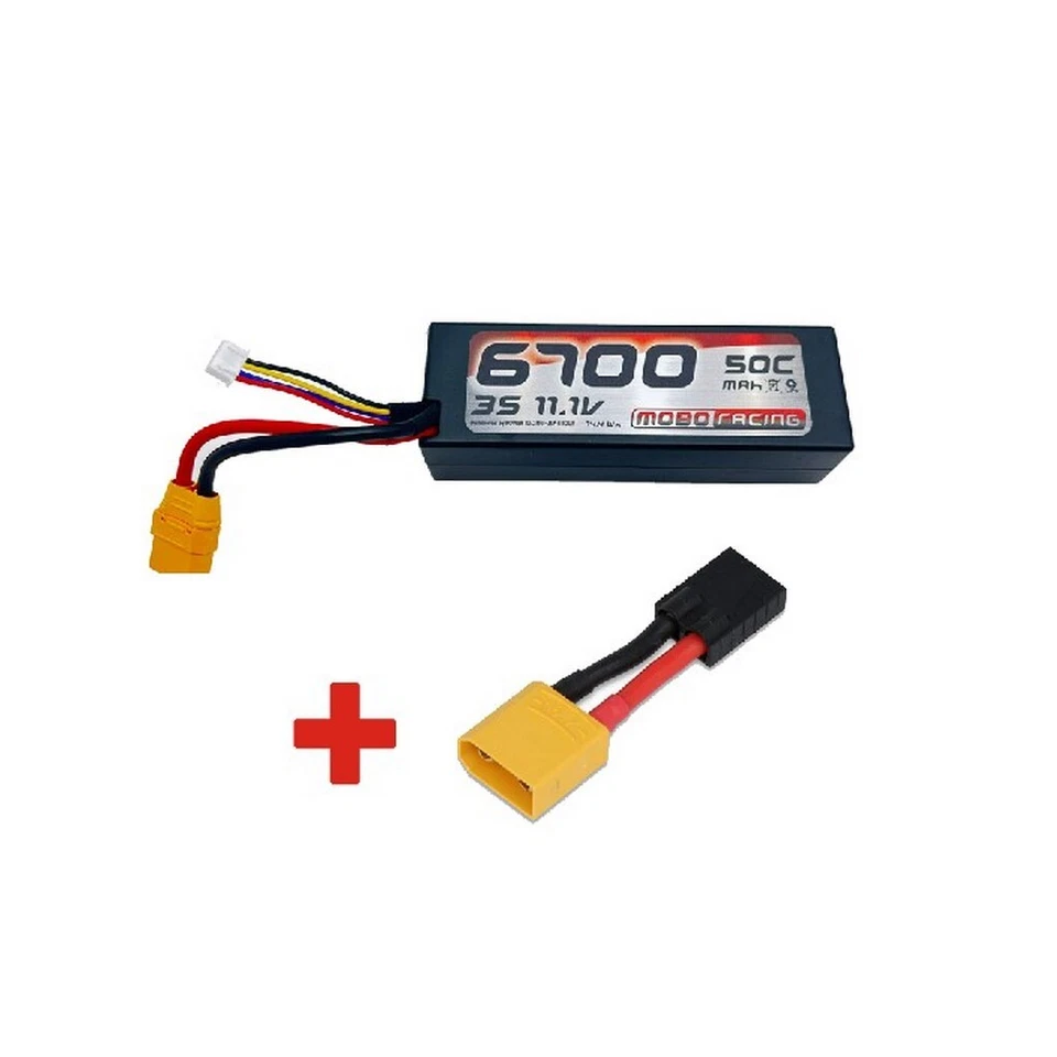 mobo-racing TRX-LiPo 3S 11,1V 6700mAh 50C XT90 Power Racing inkl Traxxas-Adapter - Bild 1 von 1
