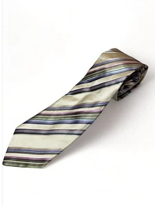Corbata de seda multicolor Charles Tyrwhitt Italia a rayas diagonales para hombre - Imagen 1 de 3