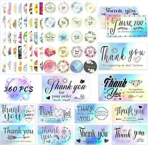 Juego de 360 tarjetas y pegatinas de agradecimiento - 180 tarjetas holográficas, 180 pegatinas - Imagen 1 de 7