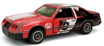 Vintage Die-Cast Metal Toy Car Ford Mustang Red & Black KidCo Lock-Ups 1982 - Image 1 of 4
