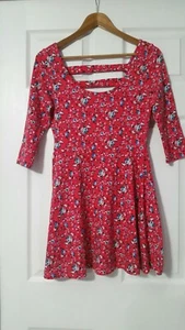 Charlotte Russe Red Floral Off Shoulder Stretch Dress Size L NWT - Picture 1 of 4