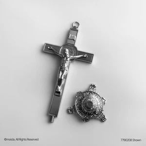 Saint Benedict Crucifix with Stand - 8 Inch Catholic Cross. Crucifijo San Benito - Picture 1 of 3