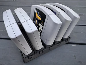 Nintendo 64 N64 Hinged Game Cartridge Stand Holder. Easy selection of games. - Afbeelding 1 van 8