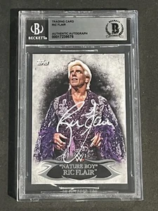 RIC FLAIR 2015 TOPPS WWE UNDISPUTED SIGNED AUTOGRAPHED CARD BAS AUTHENTIC - Picture 1 of 2