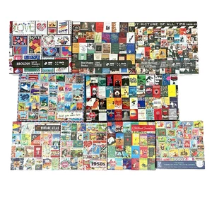 Re-Marks 1000 Pc Puzzle Lot of 9 COMPLETE Novels Bestsellers Stamps Atlas Travel - Picture 1 of 10