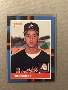 1988 Donruss Tom Glavine Rookie RC #644 Braves see upper right corner - Picture 1 of 2