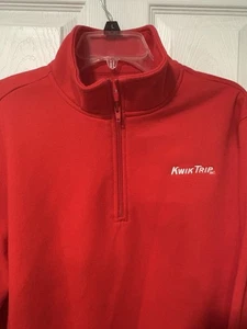 Camisa Kwik Trip 1/4 Cremallera Roja Manga Larga Talla L Empleado Medio Oeste RARA 1H19 - Imagen 1 de 5