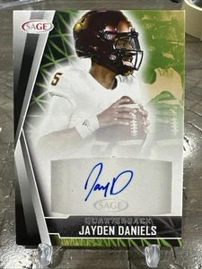 2022 Sage Football Jayden Daniels #A-JD Auto Commanders LSU RC autograph rookie - Picture 1 of 2
