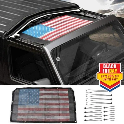 Sunshade Mesh Sun Shade Bikini Top for 2018+ Jeep Wrangler JL & Gladiator JT Foto 1 de 4