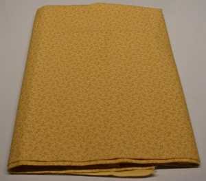 1-1/2 YARDS 100% cotton fabric yellow floral TONAL blender background calico - Picture 1 of 3