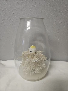 Vintage MCM Folkart Plastic Angel in Wax Shadow Vase Christmas Decor Rare Find - Picture 1 of 5