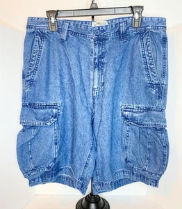 Pantalones Cortos Utilitarios Sunriver Denim Lavado Medio Carpintero Para Hombre Y2K Talla 34 - Imagen 1 de 12