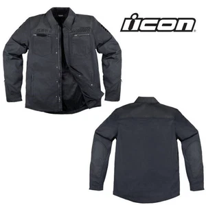 2024 Icon Upstate Canvas National Men Street Motorcycle Jacket - Pick Size/Color - Bild 1 von 5