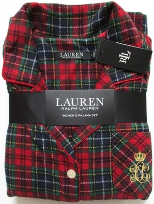 NUEVO Conjunto de pijama polar Ralph Lauren rojo a cuadros vacaciones de Navidad grande para mujer Foto 1 de 4