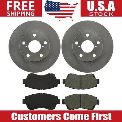 Rotores de freio dianteiro + pastilhas de freio de cerâmica para 1992 - 1996 1997 1998 Lexus SC300 - Imagem 1 de 4