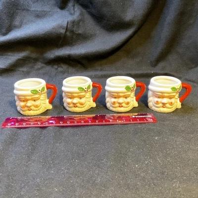 Pottery Barn- Mini Santa Mugs - set of 4 - Image 1 of 4