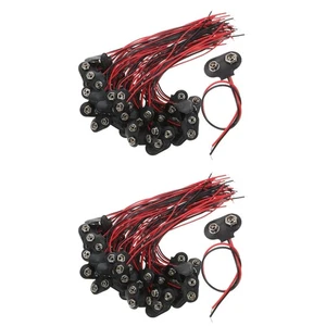 100 Pezzi Clip Connettore Batteria Tipo T con Pu e Ferro per 9 Volt - Foto 1 di 12