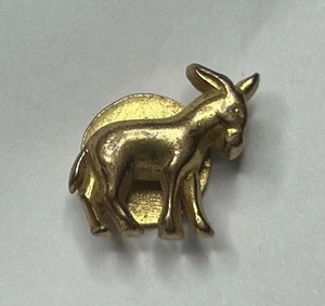 Gold-colored Democratic Donkey Lapel Button Stud - FDR Era - Picture 1 of 2