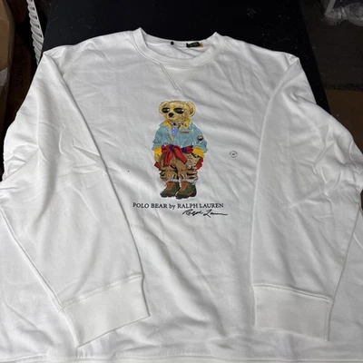 Polo Ralph Lauren Men’s Sweater. Polar Bear.   White.  4XB.   New no tag - Image 1 of 4