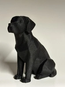 Black Labrador Dog Figurine – Minimalist Matte Decor - Picture 1 of 2