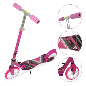Kids Scooter Teens Foldable Kick Push Scooter Adjustable Height Safe Big Wheels - Picture 1 of 20